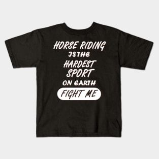 Horses Riding Girls Women Stable Reithof Kids T-Shirt